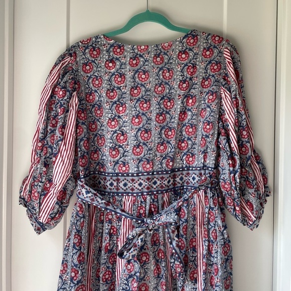 NWT Cynthia Cazort Collins Lotus Cotton Scandi Girl Midi Maxi Dress - Picture 7 of 9